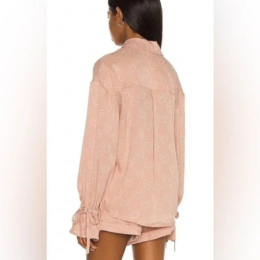 NWT Camila Coelho Top Blouse Blush Horse Motif sz Small CUTE! - Picture 2 of 8